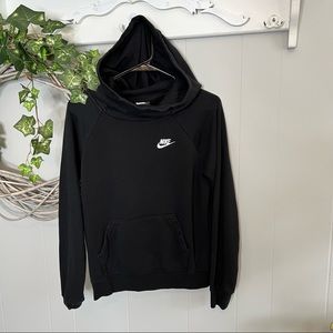 NIKE Women’s Cowl Neck Hooded Black Sweatshirt. XS